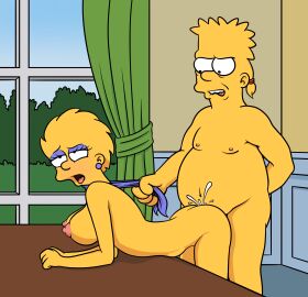 1boy 1girls 20th_century_fox 20th_century_studios aged_up arm_behind_back bart_simpson belly big_belly brother_and_sister cum cum_inside desk doggy_style duo ejaculation eyelashes eyeshadow fat_belly fat_male female human human_on_human incest indoors lisa_simpson lockandlewd male male/female male_nipples neckwear nipples nude nude_female nude_male obese obese_male open_mouth overweight overweight_male ponytail purple_eyeshadow purple_neckwear sex sex_from_behind straight straight_sex the_simpsons yellow_skin