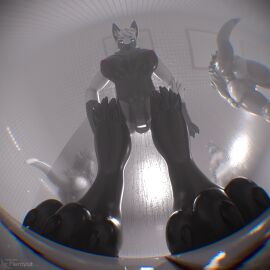 1:1 3d 4_fingers against_surface anthro anus ass ass_grab ass_on_glass bent_over breasts butt_grab claws digital_media_(artwork) droplets feet female fingers fisheye_lens fleroyut floor fluffy fur genitals glass glistening glistening_body group hand_on_ass hand_on_butt hi_res low-angle_view mamagen multicolored_body multicolored_fur nude nude_anthro nude_female on_glass presenting presenting_hindquarters pussy raised_tail realistic realistic_lighting rear_pussy rear_view sauna shower shower_room solo_focus spread_anus spreading squish steam tail thick_thighs thigh_gap tile tile_ceiling tile_floor tile_wall tuft wall_(structure) water wet wet_body wet_fur wide_hipped_female wide_hips worm's-eye_view