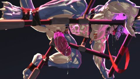 abs adios55582544 all_fours animal_genitalia anthro anus ball_gag barcode barcode_tattoo belt bent_legs blue_body bodily_fluids bondage collar cuff_(restraint) dragon drooling erection facial_piercing gag genital_fluids genital_slit genital_tattoo genitals harness harness_ball_gag harness_gag hi_res humanoid_genitalia humanoid_penis leaking_precum leash leashed_collar low-angle_view male multicolored_body muscular muscular_male muzzle_(object) mythological_creature mythological_scalie mythology nipple_piercing nipple_ring nipples no_balls nose_piercing nose_ring penis penis_tattoo pesc piercing precum pubic_tattoo quads restraints ring_piercing saliva saliva_string scalie simple_background solo spread_legs spreading submissive submissive_male tape tattoo two-tone_body vein veiny_penis white_body