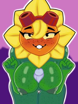 big_areola big_breasts big_nipples big_penis blush blushing blushing_at_viewer boobjob boobs breasts breasts_out disembodied_penis erection eyebrows eyelashes female first_person_view flower flower_petals freckles freckles_on_breasts freckles_on_face goggles goggles_on_forehead goggles_on_head green_body green_nipples green_skin large_areolae large_breasts large_nipples looking_at_viewer male mrjoke751 orange_skin paizuri penis plant plant_girl plant_humanoid plantie plants_vs._zombies plants_vs_zombies plants_vs_zombies:_heroes purple_penis purple_skin smile smiling_at_viewer solar_flare_(pvz) sunflower_(pvz) tagme