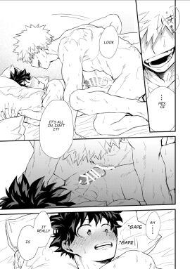 artist_request bakugou_katsuki black_and_white boku_no_hero_academia comic gay male_only midoriya_izuku my_hero_academia