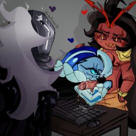 burning_spice_cookie cookie_run cookie_run_kingdom darkcacao98_(artist) eternalsugarcookiefann1 gay gay_sex male poly_beasts shadow_milk_cookie silent_salt_cookie spitroast that_goddamn_tiktok_video threesome