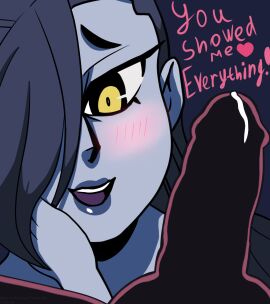 1boy 1girls 2d black_hair capcom erect_penis erection female female_focus makeup male penis penis_awe precum seth_(doll_unit_0) seth_(street_fighter) straight street_fighter street_fighter_v tagme temotejiku yellow_eyes