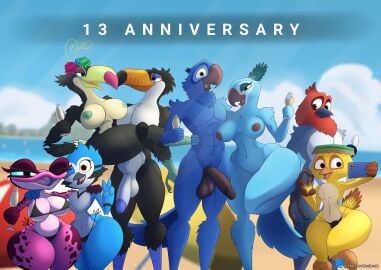 20th_century_fox 20th_century_studios absurd_res amphibian amphibian_humanoid animal_humanoid anthro areola ass avian avian_feet avian_humanoid balls beak biceps big_ass big_balls big_breasts big_butt big_penis bikini bikini_bottom bikini_thong bird bird_humanoid black_penis blu_(rio) blue_body blue_eyes blue_glans blue_jay blue_sky_studios breasts bulge canary cardinal-tanager cardinal_(bird) carrying_another celebration cellphone city clothed clothed/nude clothing cloud container corvid corvidae cup curvy_female electronics eva_(rio) feathers female female/female finch frog frog_humanoid gabi_(rio) genitals gesture glans group hand_gesture hand_on_hip hand_on_shoulder hat headgear headwear hi_res holding_container holding_cup holding_object humanoid jay_(bird) jewel_(rio) keel-billed_toucan larger_female larger_male looking_at_another looking_at_viewer looking_pleasured macaw male male/female multicolored_body neotropical_parrot new_world_jay nico_(rio) nipples nude nude_female nude_male on_one_leg orange_eyes oscine parasol parrot parrot_humanoid passerine pedro_(rio) penis phone pink_body poison_dart_frog rafael_(rio) ramphastos red-crested_cardinal rio_(film) rio_(series) rio_2 seaside selfie short_stack size_difference smaller_female smaller_male spix's_macaw standing swimwear tail tail_feathers tanager teapot_(body_type) text thelordjoshua1 thick_thighs toco_toucan tongue tongue_out toucan true_parrot v_sign watermark wide_hips yellow_body zafiro_(thelordjoshua)