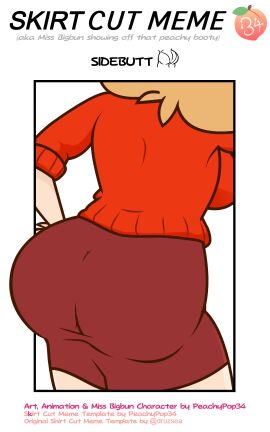 animated ass ass_focus ass_up blonde_hair glasses miss_bigbun_(peachypop34) no_sound panties peachypop34 see-through see-through_clothing shirt_cut_meme showing_ass showing_off showing_off_ass skirt_cut_meme tagme teacher video wardrobe_malfunction