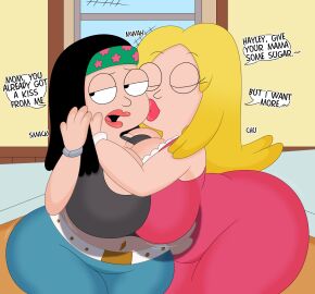 2020s 2024 2024s 20s 20th_century 20th_century_fox 20th_century_studios 2girls 3barts 4_fingers american_dad belly_button_piercing belly_button_ring big_breasts black_eyes black_hair blonde_hair bracelet breasts breasts_frottage busty child_bearing_hips cleavage closed_eyes crop_top curvaceous curvy curvy_body curvy_female curvy_figure cute cute_female daughter detailed_background dialogue digital_drawing_(artwork) digital_media_(artwork) dress duo duo_focus english_text enormous_breasts eyelashes female female/female female_focus female_only francine_smith gigantic_breasts hayley_smith hi_res hug huge_breasts inside jeans kissing kissing_cheek large_breasts light-skinned_female light_skin long_hair massive_breasts mature_female midriff milf mother mother_and_child mother_and_daughter motion_lines navel_piercing open_mouth thick thick_thighs thunder_thighs voluptuous wide_hips