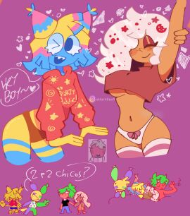 2boys 2girls ass before_sex big_ass big_breasts blush breasts brown_body closed_eyes clothed clothing dandy's_world eltortillas9 eltortillas_(artist) female ginger_(dandy's_world) long_hair looey_(dandy's_world) male medium_breasts panties roblox roblox_game smile sprout_(dandy's_world) stockings thighs underboob white_hair yatta_(dandy's_world) yellow_body