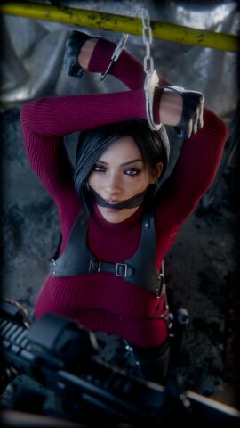 ada_wong bondage cuff_(restraint) resident_evil restrained serpentorder