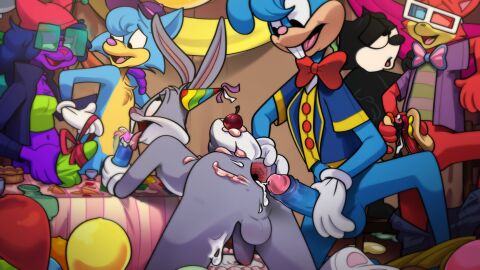 2024 anthro anthro_on_anthro ass balls blue_body blue_fur bodily_fluids bottomless bugs_bunny clothed clothing cum cum_in_ass cum_inside domestic_cat dreamworks felid feline felis felix_the_cat felix_the_cat_(series) foreskin frosting_on_butt fur genital_fluids genitals gloves gloves_only grey_body grey_fur group group_sex hairlessboyblunder handwear handwear_only hi_res lagomorph leporid licking looking_pleasured looney_tunes male male/male mammal mostly_nude multicolored_body multicolored_fur nude open_mouth open_smile oral orgy penile penis penis_lick rabbit riggy_marole sex smile tan_body tan_fur tongue tongue_out two-tone_body two-tone_fur uncircumcised universal_pictures universal_studios wacky_laffenbutter_(toontown) warner_bros warner_brothers