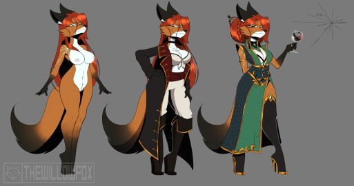 1girls anthro character_reference commission female female_only fox_girl fully_clothed nude nude_female thewillowfox12