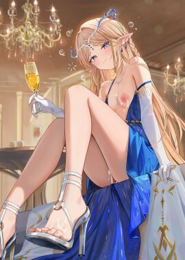 breasts cartethyia_(wuthering_waves) eyes female hair lips nipples wuthering_waves