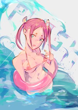 1girls almost_naked almost_nude amirun bare_arms bare_belly bare_chest bare_hands bare_hips bare_legs bare_midriff bare_navel bare_shoulders bare_skin bare_thighs belly belly_button bikini bikini_only bikini_top blue-eyed_female blue_background blue_eyes breasts busty busty_female cleavage collarbone dot_nose elbows female female_focus female_only fingers hair_ribbon head_tilt high_resolution highres hourglass_figure lean_body lean_figure legs light-skinned_female light_skin long_hair looking_at_viewer medium_breasts naked naked_female navel nude nude_female nudity open_mouth orange-haired_female orange_bikini orange_bikini_top orange_eyebrows orange_hair orange_string_bikini orange_swimsuit orange_swimwear original original_art original_artwork original_character parted_bangs parted_lips partially_submerged partially_submerged_legs ribbon shoulders simple_background slender_body slender_waist slim_female slim_waist solo standing string_bikini submerged_feet submerged_legs swimsuit swimwear thick_thighs thighs thin_waist tilted_head twintails twintails_(hairstyle) upper_body white_background wide_hips yellow_hair_ribbon yellow_ribbon