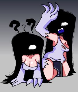 1girls 2d arcaned_roses female female_only horror mystery_(roses_arcaned) ripped_clothing roses_arcaned solo