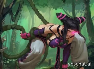 ai_generated angry angry_expression angry_eyes angry_face angry_sub animated animated_version_available big_ass big_breasts breasts doggy_style dominant_male domination female fighting forest forest_background forest_sex hard_nipples held held_by_legs held_down held_up juri_han korean_female male monster nipples no_bra no_humans no_panties only_female rape_face rape_slave raped_by_monster slave slave_girl street_fighter street_fighter_6 street_fighter_v tagme tentacle tentacle_sex video vines xxnikichenxx