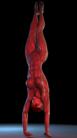 ass awoken breasts destiny_(game) destiny_2 female handstand invader_doomest long_legs muscular nipple_piercing nude petra_venj pierced_nipples piercing pose pussy solo stretching yoga