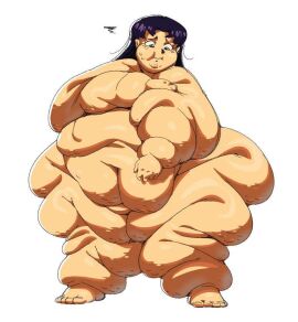 1girls alternate_body_size anime arm_on_belly arm_rest arm_rolls ass bangs barefoot belly_folds belly_overhang belly_rolls bifurcated_gunt cellulite closed_mouth color colored completely_nude deep_skin double_belly double_chin embarrassed embarrassed_female embarrassed_nude_female fat fat_arms fat_ass fat_belly fat_face fat_female fat_folds fat_hands fat_legs fat_rolls fat_thighs female female_only flabby_arms flabby_legs front_view full_body fupa gainax gigantic_ass gigantic_thighs grabbing grabbing_arm grabbing_own_arm huge_ass huge_belly huge_thighs leg_rolls light-skinned_female light_skin lipedema long_hair looking_down looking_down_at_self misato_katsuragi morbidly_obese morbidly_obese_female naked naked_female navel neon_genesis_evangelion nude nude_female obese obese_female overweight overweight_female purple-haired_female purple_hair sideass softon solo ssbbw standing thunder_thighs wide_ass wide_hipped_female wide_hips