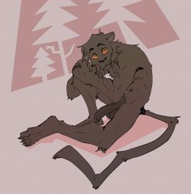 2024 5_fingers 5_toes anthro balls biped black_balls black_body black_foreskin black_fur black_glans black_nose black_penis black_tail dracks ears_down fangs feet felid fingernails fingers flip_(dracks) foreskin front_view fur genitals glans grey_eyes half-erect hand_on_knee hand_on_leg hi_res humanoid_genitalia humanoid_penis interlocked_fingers long_penis long_tail male mammal nails neutral_expression nude orange_sclera pantherine penis pink_background pivoted_ears plantigrade pose simple_background sitting solo style_emulation tail teeth toenails toes uncircumcised unretracted_foreskin whiskers