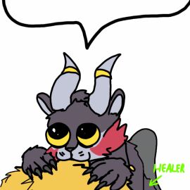 animated blowjob bubble_text creatures_of_sonaria fellatio galiryn jxci loop male male/male meme saliva saliva_trail self_upload