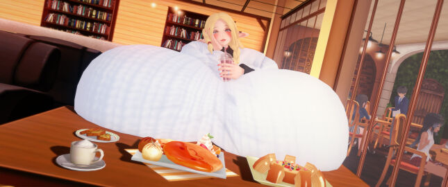 1girls 3d bbw bbw_mom big_breasts blonde_hair blush breasts drink drinking dungeon_meshi eating eating_food elf elf_ears female food hand_on_face huge_breasts hyper_breasts koikatsu large_breasts light-skinned_female light_skin looking_at_viewer marcille_donato mature_female milf ngs_(artist) pale-skinned_female pale_skin plump restaurant ring sitting sitting_on_chair source ssbbw sweater table venus_body wedding_ring white_clothing white_sweater