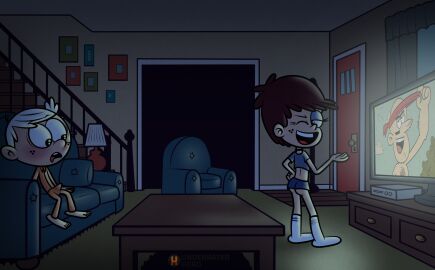 1girls ass ass_focus brother brother_and_sister erection female incest lincoln_loud luna_loud nickelodeon sister the_loud_house underratedhero
