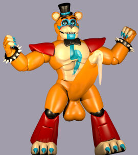 1boy 2021 3d 3d_model abs animatronic anthro anthro_focus anthro_only anthro_solo bear black_nose bodypaint bow_tie bowtie bracelet bracelets claws digital_media_(artwork) facepaint finger_claws five_nights_at_freddy's five_nights_at_freddy's:_security_breach glamrock_freddy_(fnaf) glans goldiefredber headgear headwear humanoid_genitalia humanoid_penis hyper hyper_genitalia hyper_penis machine male male_anthro male_focus male_only mammal mammal_humanoid muscles muscular muscular_anthro muscular_male pecs pectorals penis precum precum_drip robot scottgames shoulder_pads solo solo_anthro solo_focus solo_in_panel solo_male spiked_bracelet steel_wool_studios toe_claws toes top_hat ursid ursid_humanoid