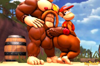 2024 3d 4_toes abs anthro anthro_on_anthro ass balls barrel big_ass big_balls big_butt big_penis blue_eyes brown_body brown_fur clothing diddy_kong digital_media_(artwork) donkey_kong donkey_kong_(series) dr.ivopingasnik duo erection faceless_anthro faceless_character faceless_male feet fur gay genitals glans haplorhine hat headgear headwear hi_res huge_ass huge_balls huge_butt huge_cock humanoid_genitalia humanoid_penis intraspecies looking_back looking_up male male/male mammal monkey muscular muscular_anthro muscular_male necktie nintendo nipples outside penis penis_on_butt primate pupils red_clothing red_glans red_hat red_headwear red_necktie red_nipples red_shirt red_tank_top red_topwear sand shirt short_stack smile tan_body tan_fur tank_top thick_penis thick_thighs tiptoes toes topwear vein veiny_penis yellow_clothing yellow_necktie yellow_shirt yellow_tank_top yellow_topwear young