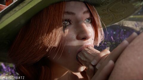 1boy 1girls 3d 4k blowjob braided_hair braided_twintails braids cum cum_in_mouth cum_on_face deep_blowjob deepthroat eye_contact eyeliner female flower_petals gag gagged ginger green_eyes harry_potter hat headwear hogwarts hogwarts_legacy hogwarts_professor holopointz light-skinned_female light-skinned_male light_skin male mirabel_garlick oral pale-skinned_female pale_skin penis penis_in_mouth petite pulling_out red_hair redhead running_mascara runny_mascara seductive_eyes seductive_mouth slim teenager throat_bulge twin_braids twintails witch_(harry_potter) witch_hat