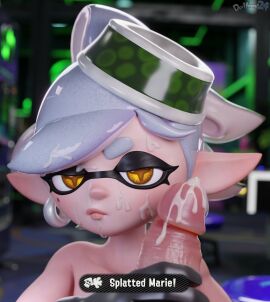 1boy 1girls 3d black_gloves cock cum cum_on_face cumshot dochaunt24 facial female gloved_handjob gloves handjob male marie_(splatoon) marie_(wo262) penis splatoon straight wo262_(3d_model_style)
