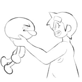 animated braces breqfast charlie_(marinalfirst) chubby female kissing loop marinalfirst short_hair size_difference tomboy wholesome