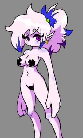 ass big_ass big_breasts big_thighs breasts covered_nipples covered_pussy echo_(nanachix3) female female_only friday_night_funkin friday_night_funkin_mod full_body pussy white_body