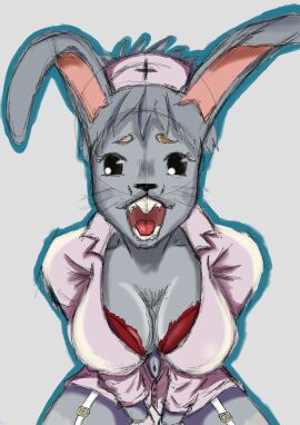 bunny_ear bunny_girl female naughty_face nurse_uniform oc