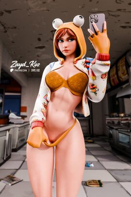 1girls 3d bare_legs blue_eyes bra breasts epic_games female female_only fingerless_gloves fortnite fortnite:_battle_royale ginger ginger_female ginger_hair hood hood_up light-skinned_female light_skin looking_at_phone mirror_selfie onesie_(fortnite) panties panty_pull phone presenting presenting_pussy pulling_clothing pulling_panties pussy selfie shaved_crotch shaved_pussy short_hair solo solo_female standing tagme thighs vagina zaidcos zayd_koz