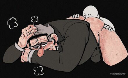 anonymous_character ass_eating dilf disney disney_channel gilf glasses gravity_falls gremlinshoard grunkle_stan hairy hairy_male male male_only rimjob rimming rimming_male shirt_only stanley_pines y/n