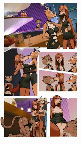 2025 absurd_res antelope anthro areola bovid breasts canid canine canis cheetah clothing cunnilingus domestic_dog dress eyewear felid feline female female/female fur genitals glasses group hi_res horn hunting_dog illumination_entertainment karen_(sing) kissing mammal markings multicolored_body multicolored_fur nipples oral pussy saluki sasha_(sing) sex sighthound sing_(movie) spots spotted_body spotted_fur suki_lane surprise_kiss tan_body tan_fur tongue tongue_out trio two-tone_body two-tone_fur vaginal_penetration wolfinasuit