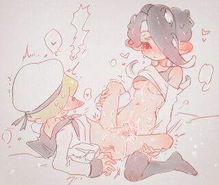 female inkling inkling_boy lacunar2004 light-skinned_female light-skinned_male light_skin male male/female nintendo nipples octoling octoling_girl penis pussy splatoon splatoon_3 tentacle_hair thighhighs vaginal