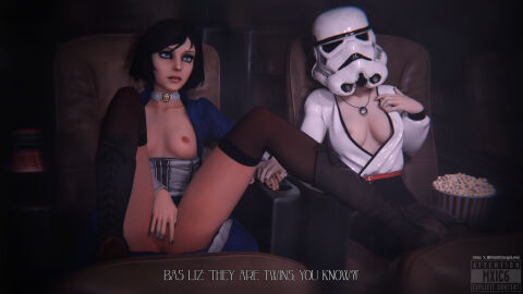 3d areolae athletic athletic_female bioshock bioshock_infinite bolero boots breasts breasts_out brown_hair burial_at_sea choker cleavage elizabeth_comstock elizabeth_comstock_(burial_at_sea) female female_focus female_only fingering helmet hourglass_figure legwear light-skinned_female light_skin masturbation movie_theater msstrangelove nail_polish necklace nipples nylons pale-skinned_female pale_skin public public_exposure public_indecency public_masturbation public_nudity public_sex pussy selfcest shirt short_hair sitting skirt skirt_lift small_breasts spread_legs star_wars stockings stormtrooper tagme theater vagina wide_hips