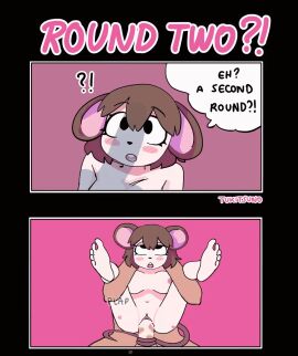 2koma animated comic comic_panel kemonomimi mammal_humanoid murid nude nude_anthro nude_female original original_character penis rodent tagme tukitsuno twitter_username
