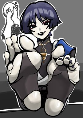 2boys adult age_difference androgynous anon barefoot black_eyes blue_toenails clothed colored domination feet femboy fetish fingerlike_toes flexible_toes foot_fetish foot_focus foot_on_face foot_worship gay genshin_impact greek_toe human humiliation licking_foot male male/male male_feet male_only mischievous_smile older_male_and_younger_male peacematoru pleasure pov pretty pretty_boy relaxing scaramouche_(genshin_impact) simple_background sitting smelly smelly_feet smug soles stirrup_legwear stirrup_socks toeless_legwear toenail_polish toes wanderer_(genshin_impact)