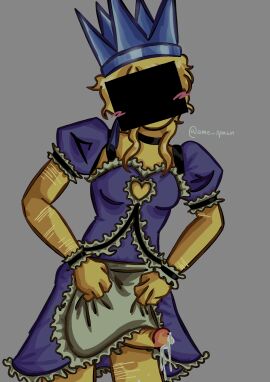 ame_spawn artist_name censored_face cum cum_drip forsaken_(roblox) itrapped itrapped_(forsaken) maid_outfit male penis penis_out roblox roblox_game robloxian self_upload tagme