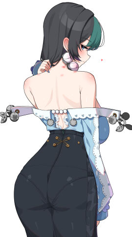 1girls ass bare_shoulders big_ass big_breasts big_butt bite_mark breasts clothed fat_ass female hoyoverse large_ass large_breasts large_butt light-skinned_female light_skin mihoyo milf npc_(zenless_zone_zero) older_female orchidea_(zenless_zone_zero) thick thick_ass wak_kun zenless_zone_zero