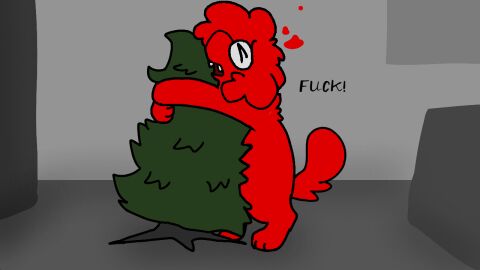 1_eye animated anthro candy christmas christmas_tree dessert food food_creature genitals gummy_(food) gummy_creature heart_symbol holidays imminent_orgasm living_candy male male_only nakeilyar penis plant red_body satire sex solo tail tail_motion tailwag text tree what wilt_(nakeilyar)