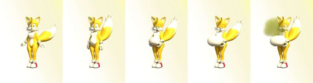 3d absurd_res anonymous_artist anthro aroused belly belly_expansion belly_inflation blender_(artwork) burp_cloud burp_fetish burping canid canine clothing confusion digital_media_(artwork) expansion footwear fox gloves gradient_background hand_on_belly hands_to_side handwear hi_res inflation inflation_fetish looking_at_stomach looking_at_viewer male male_only mammal miles_prower miles_tails_prower mostly_nude sega sequence shoes simple_background solo sonic_(series) sonic_the_hedgehog_(series) standing tails tails_the_fox