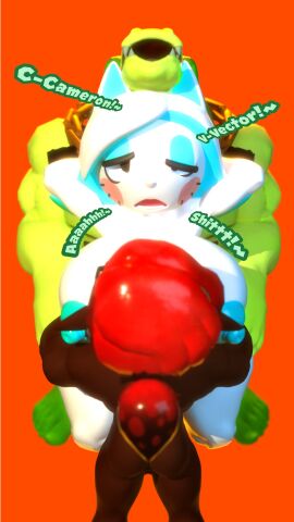 1girls 2boys 3d anthro ass big_ass big_breasts breasts cephalopod_humanoid crossover dark-skinned_male dark_skin deep_penetration female furry furry_female humanoid humanoid_male idiotboxangel inkling inkling_boy interspecies karen_(smg4) karen_katphish male male/female moaning nintendo penetration sandwich_position scalie scalie_male sega smg4 sonic_(series) source_filmmaker splatoon splatoon_fan_character submissive thick_ass thick_thighs threesome twitter_link vector_the_crocodile