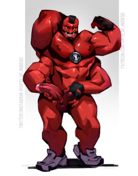 4_arms alien arts_of_indiego balls ben_10 boner cartoon_network erection fourarms genitals hi_res humanoid male male_focus male_only multi_arm multi_limb muscular muscular_humanoid muscular_male nipples nude penis red_body red_skin solo tetramand