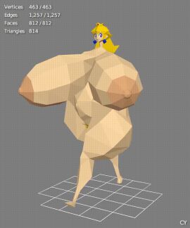 1girls 3d 5:6 animated ass bare_legs bare_thighs barefoot big_breasts bimbo bimbo_body bimbofied blonde-haired_female blonde_female blonde_hair blue_eyes boobs_bigger_than_head breasts breasts_out bush completely_nude completely_nude_female crown cyanu earrings earrings_only eyelashes fat_tits fat_titties female female_only full_body huge_ass huge_breasts huge_nipples huge_thighs huge_titties jiggle jiggle_physics jiggling jiggling_ass jiggling_breasts jiggling_butt large_areolae low_poly low_poly_peach mario_(series) naked naked_female nipples no_sound nude nude_female polygonal princess_peach princess_peach_(cyanu) princess_toadstool pubes pubic_hair slosh sloshing_breasts smile solo solo_female tagme thick_thighs thighs vertical_video walk_cycle walking