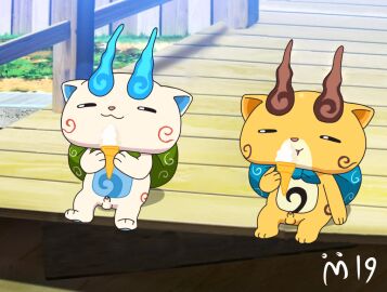 anime ice_cream ice_cream_licking komajiro komasan licking male male_only penis small_penis yo-kai_watch