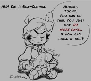 beard beard_stubble closed_eyes concentrated concentrating concentration crossing_legs cybertoxin english english_dialogue english_text erect_penis erection erection_under_clothes erection_under_clothing fully_clothed fully_clothed_male male male_focus male_only monochrome monochrome_background monochrome_characters no_nut_november oc original_character original_characters page_1 penis sitting sitting_on_floor sitting_on_ground solo solo_focus solo_male speech_bubble speech_bubbles sweat sweatdrop throbbing throbbing_penis toon_ethan_(cybertoxin)