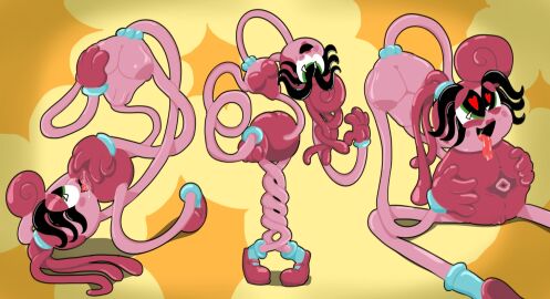 ahe_gao anthro anus ass autocunnilingus bodily_fluids breasts cartoon_gloves cleavage clothed clothing crazy_8_animations dripping eyelashes female footwear genital_fluids genitals glistening glistening_body glistening_skin hair heart_eyes heart_symbol hi_res humanoid jewelry licking long_arms long_eyelashes long_legs long_neck looking_pleasured masturbation mob_entertainment mommy_long_legs navel necklace nipple_fetish nipple_play nipples nude one_eye_closed oral oral_masturbation poppy_playtime presenting_anus presenting_ass presenting_hindquarters puffy_nipples pussy rubbing_breast saliva saliva_drip self_lick self_rub shaded shadow shoes simple_background simple_shading smile solo spread_ass spread_butt spread_pussy spreading stretchy_girl tongue toony vaginal_fluids vaginal_masturbation vaginal_penetration wavy_hair wink