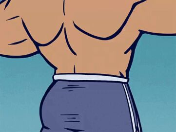 animated ass gif jiggle jiggling_ass male male_focus male_only muscular muscular_male no_visible_face no_visible_genitalia shorts solo_male tvfish-art