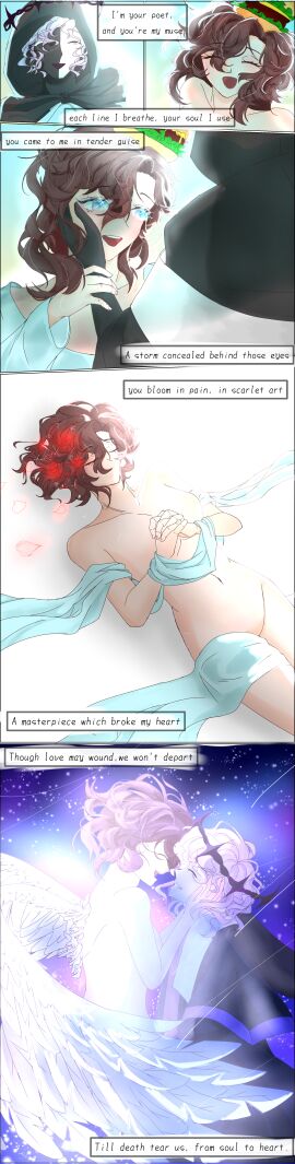 007n7_(forsaken) big_breasts forsaken_(roblox) happy long_hair noli_(forsaken) poem roblox robloxian roses stars wings